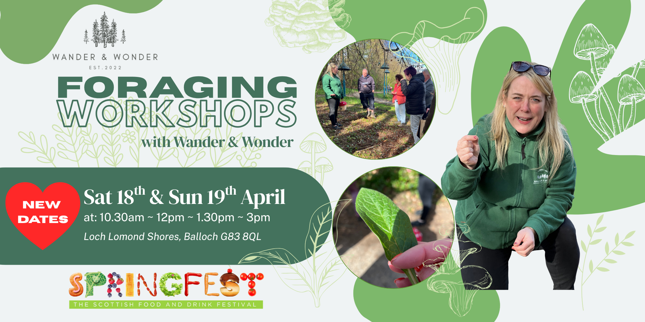 New Dates for our Springfest26 Foraging Workshops